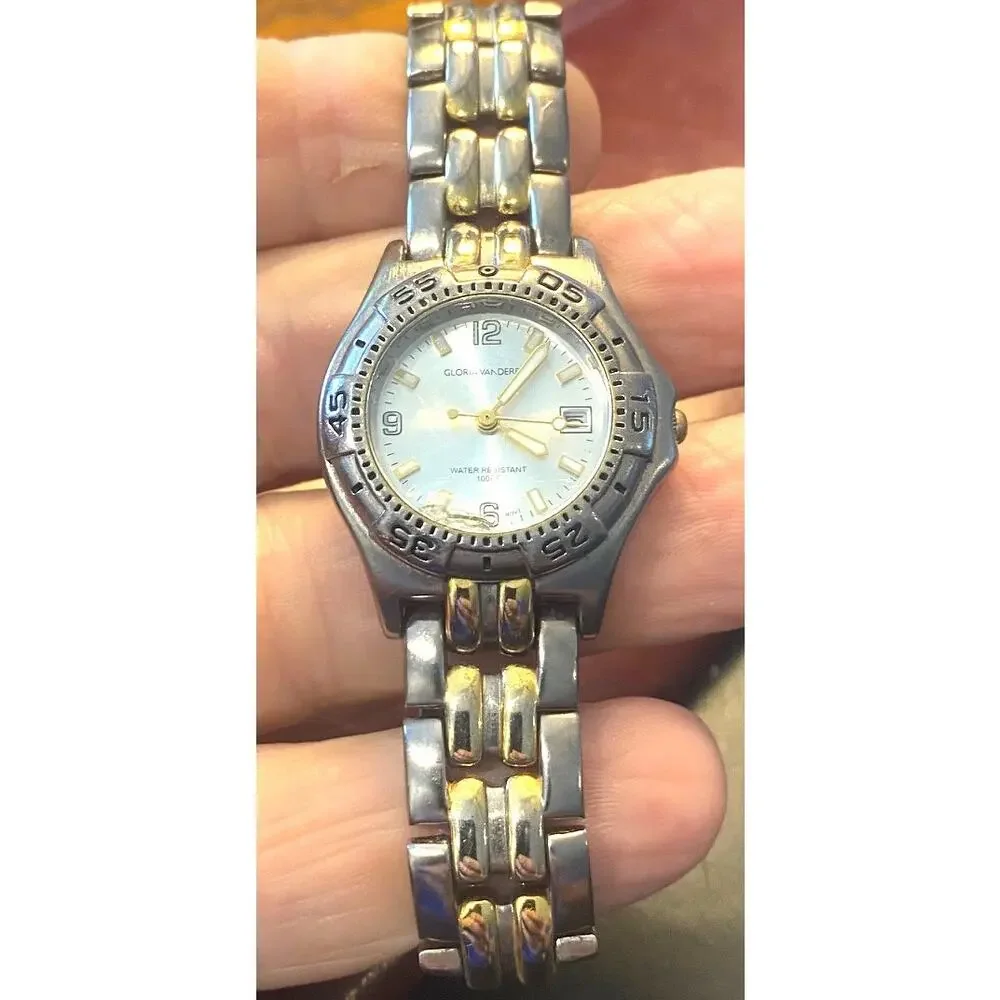 VTG women's Gloria Vanderbilt Watch, Two Tone , Adjustable Band
